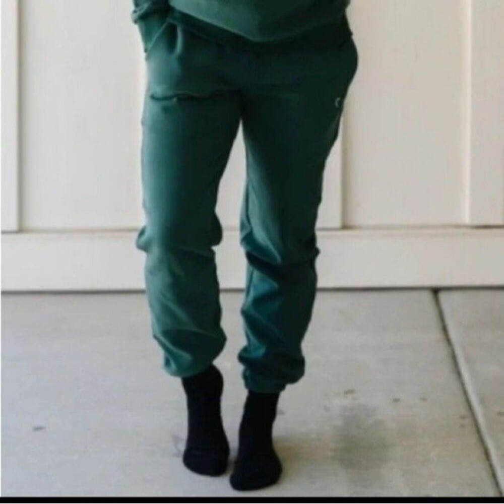 Zyia Active Relaxation Cozy Soft Joggers Pine Green Baggy Sweatpants Size XL